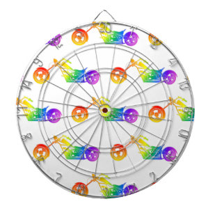 Rainbow Mortocycle Dartboard