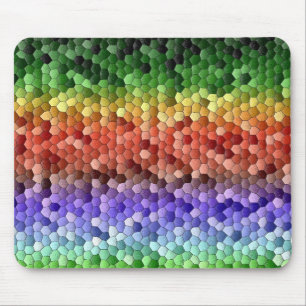 Rainbow Mosaic Pattern Mouse Pad