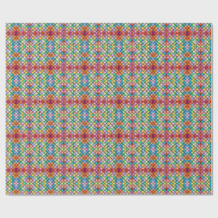 Rainbow mosaic pattern wrapping paper