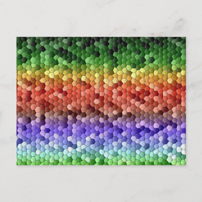 Rainbow Mosaic Postcard (Front)