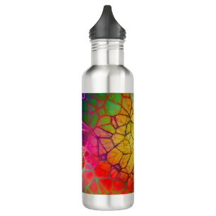 Rainbow Mosaic Stained Glass Look 710 Ml Water Bottle