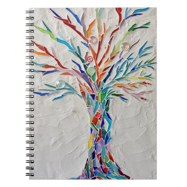 Rainbow Mosaic Tree Notebook (Front)