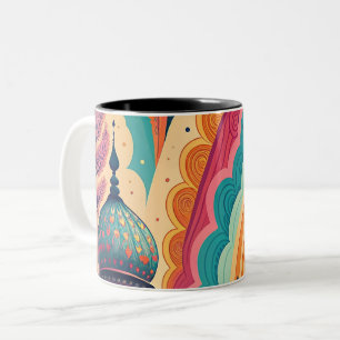 Rainbow Mosque Dome Art Mug – Customisable