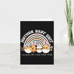 Rainbow mother baby unit bunny chick easter day mb card