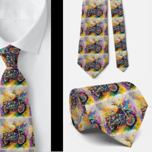 Rainbow Motorcycle Motorcross Sport Tie