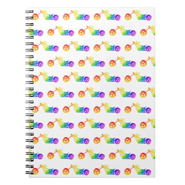Rainbow Motorcycle Notebook (Front)