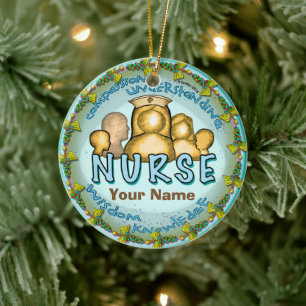 Rainbow Motto Nurse ornament