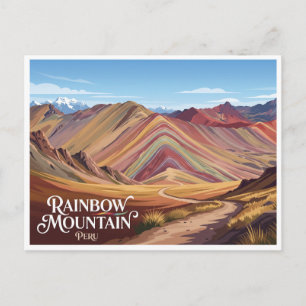 Rainbow Mountain Cusco Peru Postcard