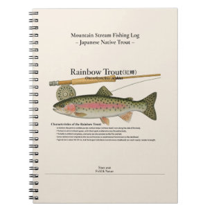 Rainbow Mountain Stream Fishing Log Photo Notebook