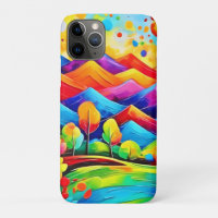 Rainbow Mountains Abstract Landscape