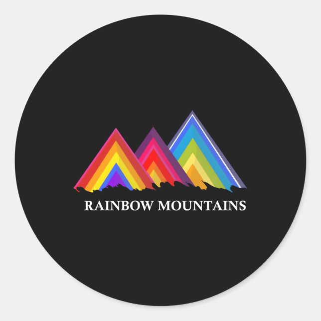 Rainbow Mountains In Peru Classic Round Sticker (Front)
