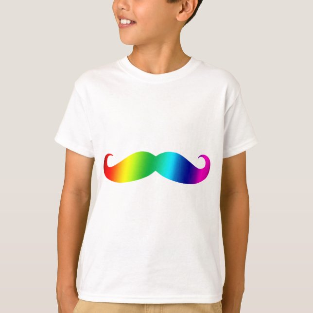 Rainbow Moustache T-shirt (Front)
