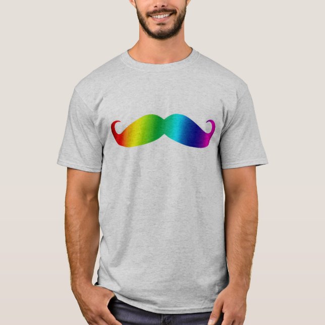 Rainbow Moustache T-shirt (Front)