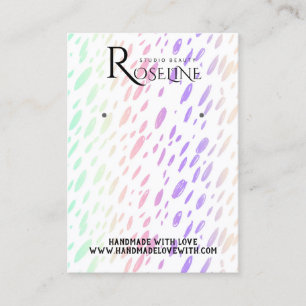 Rainbow Multi Colour iridescent jewlery display Business Card
