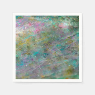 Rainbow Multi Coloured Crystal Rock Marble Napkin