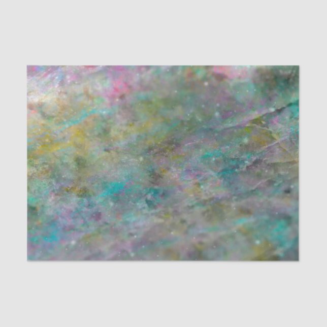 Rainbow Multi Coloured Crystal Rock Marble Party Tissue Paper (Front)