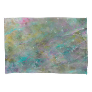 Rainbow Multi Coloured Crystal Rock Marble Pillowcase