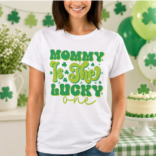 Rainbow mummy Lucky One First Birthday  T-Shirt
