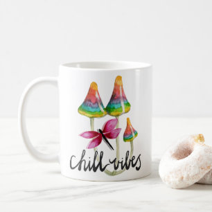 Rainbow Mushroom Chill Vibes Coffee Mug