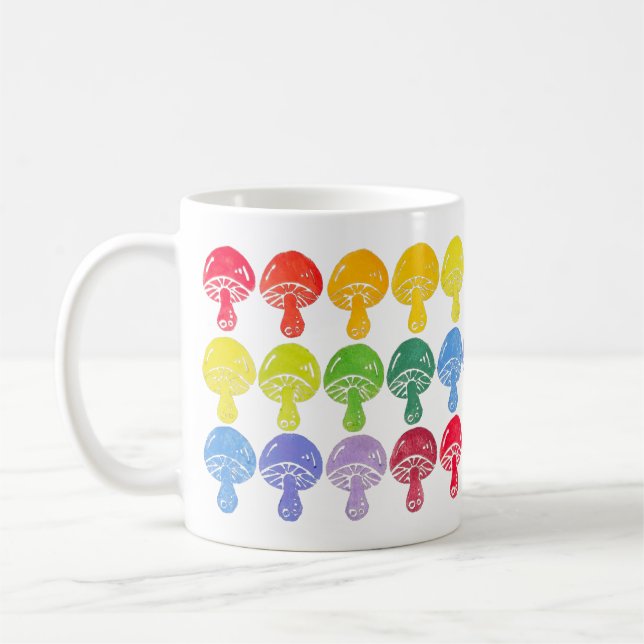 Rainbow Mushroom Coffee Mug (Left)
