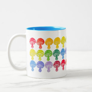 Rainbow Mushroom Mug Blue Interior