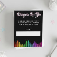 Rainbow Music Baby Shower Diaper Raffle