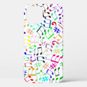 rainbow music notes rockstar iPhone 12 case