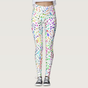 rainbow music notes rockstar leggings