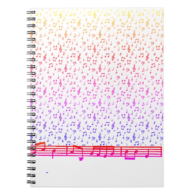 Rainbow music theme notebook (Front)