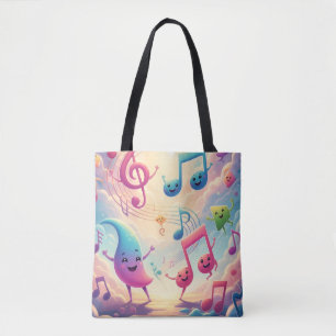Rainbow Music Tote Bag