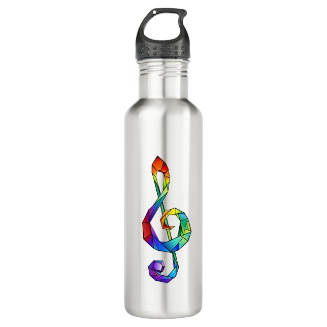 Rainbow Musical Key 710 Ml Water Bottle (Front)