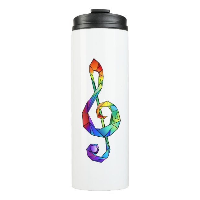 Rainbow Musical Key Thermal Tumbler (Front)