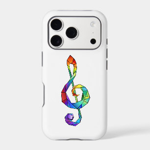 Rainbow musical key treble clef
