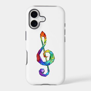 Rainbow musical key treble clef