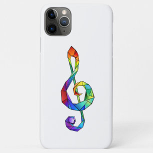 Rainbow musical key treble clef iPhone 11 pro max case