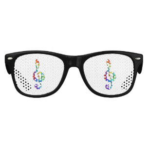 Rainbow musical key treble clef kids sunglasses