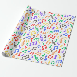 Rainbow Musical Notes Wrapping Paper