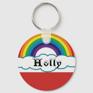 Rainbow Name Key Chain