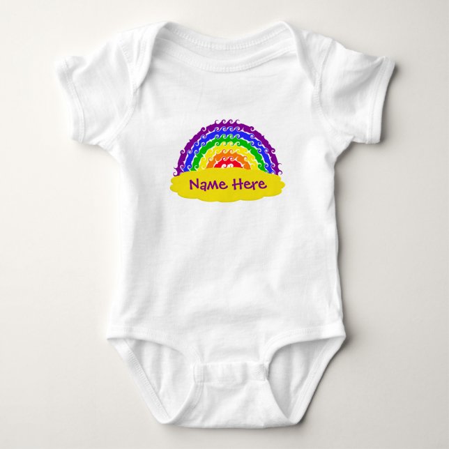 Rainbow Name shirt - choose style & colour (Front)