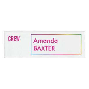 Rainbow Name Tag