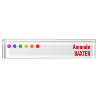 Rainbow Name Tag Nameplate