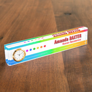 Rainbow Name Tag Nameplate