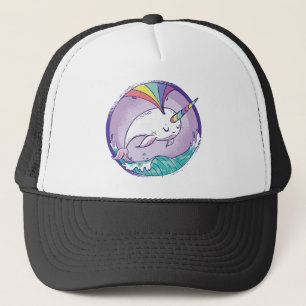 Rainbow Narwhale Trucker Hat