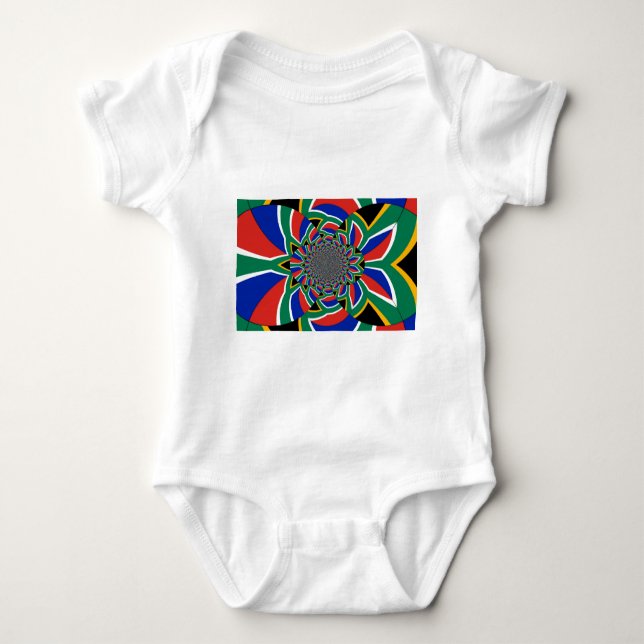 Rainbow Nation: Vibrant South Africa Art Print Baby Bodysuit (Front)