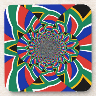 Rainbow Nation: Vibrant South Africa Art Print Coaster