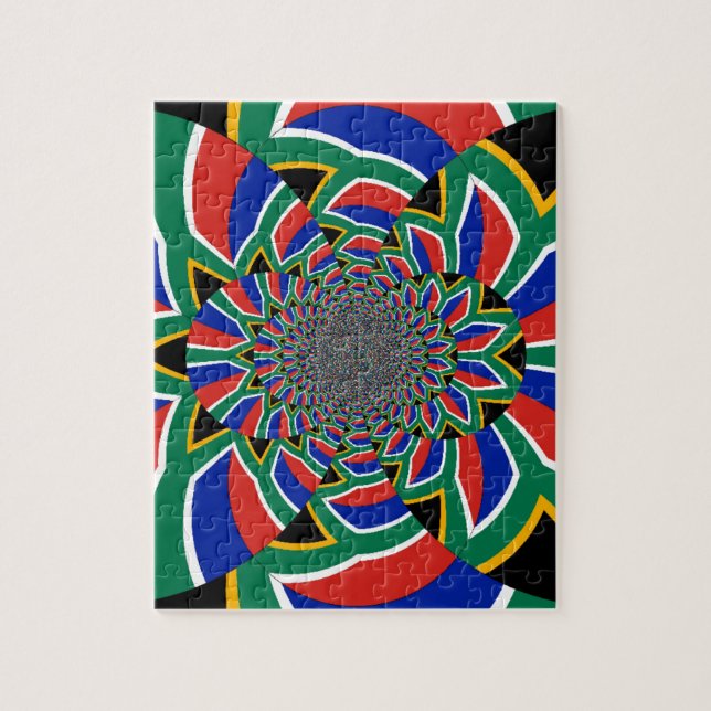 Rainbow Nation: Vibrant South Africa Art Print Jigsaw Puzzle (Vertical)