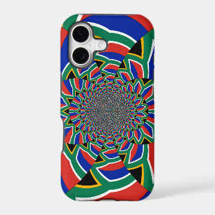 Rainbow Nation Vibrant South Africa Flag Kaleido