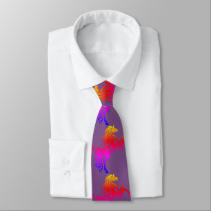 Rainbow Neon Colours Horse Print On Any Colour Tie