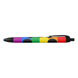 Rainbow Niche Pride Flag Black Ink Pen