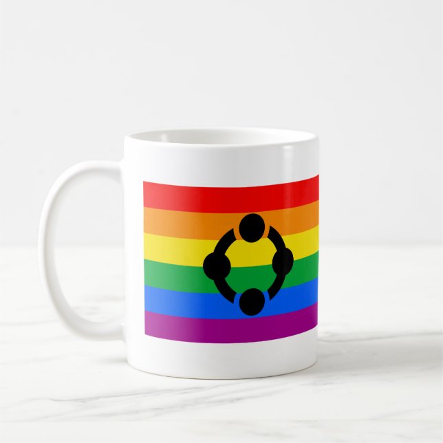 Rainbow Niche Pride Flag Coffee Mug (Left)